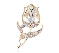 3pc Crystal Rose Brooch Romantic Plant Flower Pin Fashion For A Loved One Wedding Accessories Corsage(Styles-2)