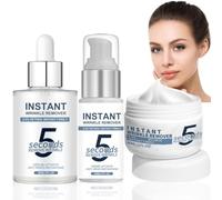 3pc Ensemble De Soins Anti-Rides 5 Secondes Au Rétinol,Anti Rides Puissant Immediat,Skin Paris Creme Instant,Serum Lifting Immediat Visage,Wrinkle Power,Combleur De Ridés Immediat,Hydratante Visage