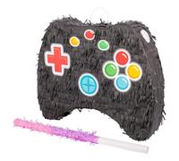3pc Ensemble Pinata Une Manette avec Bâton Rose & Bandeau Fête Jeu