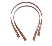 3pc Handmade DIY Bag Straps PU Leather Handles with Customizable Length Detachable Shoulder Strap Kits for Handbag Making(Brown-3pcs)