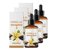 3PC Huile essentielle de vanille bio, Huile essentielles de vanille bio naturelle pour la peau, Arôme doux et chaud, Huile parfumée longue durée, Huile essentielle pour bougies
