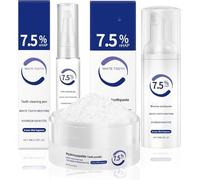3PC Kit Blanchiment Dentaire, 7.5% Hydroxyapatite Tooth Powder, Stylo Blanchiment Dents, 7.5% Hydroxyapatite Mousse Toothpaste, Protection Et Renforcement Des Dents, Fresh Breath