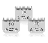 3pc lames en acier inoxydable détachables pour toilettage de chiens PET de 10#,compatibles avec Oster/Heiniger/Moser,taille n°10