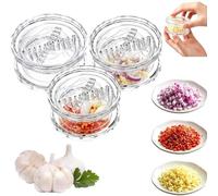 3PC Manual Garlic Mincer and Ginger Twister,Garlic Chopper Mini,Rotary & Easy to Clean Home Accessory for Onion,Ginger,Nuts