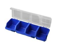3Pc Multi-Compartment Organizer Box for Screws, Small Parts Plastic Storage Case, Spot Screw Parts Box 3 X Blue