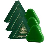 3PC Nature Triangle Shampooing Bar, Natural Usman Grass Glutin Rice Rice Water Solid Shampoo Bar, Produits de soins du cuir chevelu Léger, apaisant et renforce les cheveux pour les femmes et hommes