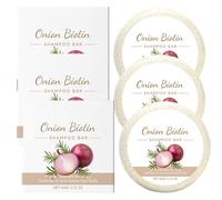 3Pc Onion Biotin Shampoo Bar, Naturel Oignon Romarins Shampooing Savon, Nourrissants Purifiants Solide Biotine Shampoo De Barre À L'Oignon Pour Pousse Cheveux, Shampooing Clarifiant Pour Hommes Femmes