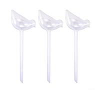 3PC PVC Plant Watering Stakes 25cm Transparent Bird Design | PVC Material, 25cm Size, Transparent Water Level View, Auto-release Hydration, Indoor Outdoor Use, Multicoloured Bird Shape