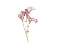 3pc Resin Tulip Brooch For Women Unisex Rhinestone Flower Pin Pearl Plant Lapel Banquet Party Backpack Gifts Jewelry Accessories(Pink1945)