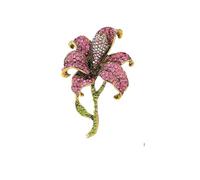 3pc Romantic Flower Brooches Women Rhinestone Crystal Pearl Rose Brooch Pins Clothing Jewelry Accessories(XD824412-2)