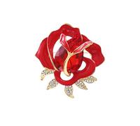 3pc Romantic Flower Brooches Women Rhinestone Crystal Pearl Rose Brooch Pins Clothing Jewelry Accessories(XD824497)