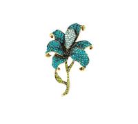 3pc Romantic Flower Brooches Women Rhinestone Crystal Pearl Rose Brooch Pins Clothing Jewelry Accessories(XD824412-1)