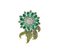 3pc Romantic Flower Brooches Women Rhinestone Crystal Pearl Rose Brooch Pins Clothing Jewelry Accessories(XD824448)