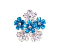 3pc Romantic Flower Brooches Women Rhinestone Crystal Pearl Rose Brooch Pins Clothing Jewelry Accessories(XD824234-1)
