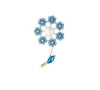 3pc Romantic Flower Brooches Women Rhinestone Crystal Pearl Rose Brooch Pins Clothing Jewelry Accessories(XD825041)