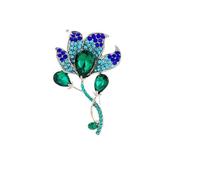 3pc Romantic Flower Brooches Women Rhinestone Crystal Pearl Rose Brooch Pins Clothing Jewelry Accessories(XD824446)