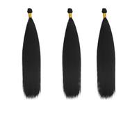 3pc Synthetic 3 Pieces/pack YK Hair Curtain Black Wig 14inch/16inch/18inch Female Straight Bundle, Multi Functional Patch(EX110-16-1B)