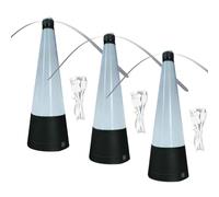3PC Ventilateur Anti Mouche | Ventilateur Mouche Table | Mouches et Moustiques Repoussent Les Ventilateurs avec lumière LED | Pliable Mute Fly Repulsents Outdoor Continuez Bug- Loin Nourriture (Bleu)