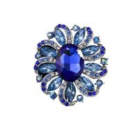 3pc Vintage Crystal Water-drop Brooches For Women Men Designer Elegant Rhinestone Flower Brooch Pin Party Office Jewelry Gift(XD015-10)