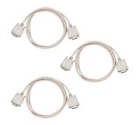 3pcs 1.4M RS232 DB9 9 Pin Male to VGA Video 15 Pin Male Adapter Cable Light Gray
