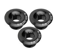 3pcs 18mm Alliage D'Aluminium Boulons de Manivelle de VéLo Capuchon à Visser pour PéDalier(Balck)