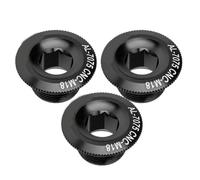 3pcs 18mm Alliage D'Aluminium Boulons de Manivelle de VéLo Capuchon à Visser pour PéDalier(Balck)