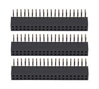 3pcs 2.54mm 2x20 Broches Femelle Connecteur Coudé Pin Headers Connecteur PCB Board Dual Row Angle Droit Header Socket pour Prototype Shield