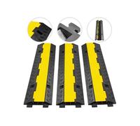 3pcs 2 Canaux Passage de Câble Pont Protection Rampe PVC et en Caoutchouc