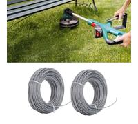 3PCS 24m Cordon de câble en nylon gris 2,0mm pour tondeuses