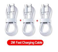 (3PCS 2m) NNBILI 1-3 pièces 10A 100W Type C câble de charge Super rapide cordon de données pour Huawei OPPO vivo iQoo câbles USB C à chargement rapide