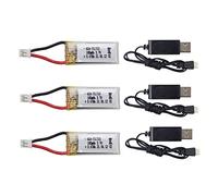 3PCS 3.7V 180mah Batterie au Lithium &3PCS Câble de Charge USB pour Mini quadrirotor A20 A20W Accessoires Batterie de Aircraft RC