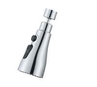 3pcs 3 In 1 Kitchen Faucet Extender Universal 360° Rotate Pull Out Tap Multi-mode Strong Flushing Booster Accessories Pour Cuisine(Silver)