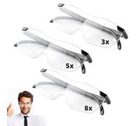 3Pcs 300% 500% 800% Lunette Loupe de Lecture Grossissante, Lunettes Grossissantes Loupe Bijoutier Anti Lumière Bleue Artisanat TR90 pour Lecture et Tâches Précises Homme Femme Réparations Montres