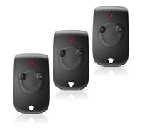 3PCS 433,42MHz Télécommande Portail Remplacement pour SOM-1841026C,2 Canaux Télécommande Bip Portail Compatible avec SOMfy-RTS (Piles Supplémentaires Incluses)