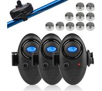 3pcs/6pcs Fishing Alarms Electronic Sensitive Fishing Rod Bite Alarms With Led Light Indicator And Adjustable Alarm Sound For Night Fishing Night Marine Fishing-Black
