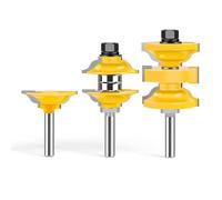 3pcs 8,12 Mm, Bit De Routeur De Bit-slotting De Tige 1/2 Pouces,Tige De 8 Mm