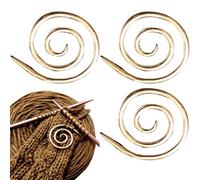 3pcs À Tricot De Câble En Spirale, Aiguille À Tricot En Acier Inoxydable, Outil D'épingle De Châle À Tricot Fabriqué À La Main, Aiguille En Cercle À Tricot À Coudre En Fil, Cadeau Pour Tricoter