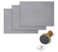 3pcs A4 Feuille De Timbre En Caoutchouc, Tampons En Caoutchouc, Feuilles De Tampon En Caoutchouc Tampon Laser En Caoutchouc Feuille De Tampon En Caoutchouc Pour Gravure Laser 297x210x2,3mm Gris Clair
