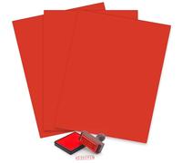 3pcs A4 Feuille De Timbre En Caoutchouc, tampons en caoutchouc laser, Tampon en Caoutchouc Laser Feuilles De Tampon Pour Gravure Laser Orange