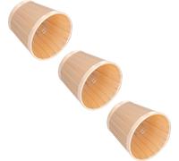 3PCS Abat-jour en tissu E14 pour lustre, lampe murale, bureau, maison(Light Gold )