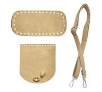 3pcs Accessoires pour Sacs au Crochet, Base de Sac Crochet, Kit Fond de Sac à Main Crochet avec Fond de Sac, Bandoulière Cordon de Serrage pour la Fabrication de sacs à dos pour DIY Sac à Main (Kaki)