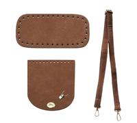 3pcs Accessoires pour Sacs au Crochet, Base de Sac Crochet, Kit Fond de Sac à Main Crochet avec Fond de Sac, Bandoulière Cordon de Serrage pour la Fabrication de sacs à dos pour DIY Sac à Main (Café)