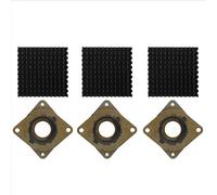 3Pcs Aluminum Heat Sink Radiator, 40 x 40 x 11mm Cooling Fin for LED and Chipset, High Thermal Conductivity Black Heatsink with Buckles for PC Power Supply and Electrical Equipment
