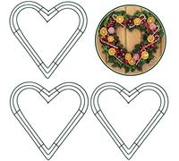 3PCS Anneaux de Couronne de Noël en fil de fer - 12Pouces - Cadre de Couronne en fil de fer vert pour Fabrication, Jardin, Décoration de la Maison, Loisirs Créatifs, Guirlandes de Mariage