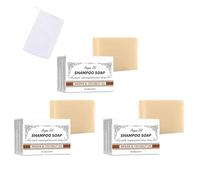 3PCS Argan Oil Shampoo Soap, Cleansing Oil Control Anti-Gray Hair Hair Care Hair Strengthens Essential Oil Shampoo Bar Moisturizing