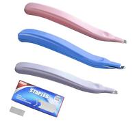 3PCS Arrache Agrafes, Extracteur d'agrafesn Magnétiques, Dégrafeuse Retirer Agrafe, Stylo Dissolvant d'agrafes, 1000 Agrafes, pour L'école, Le Bureau et La Maison, 3 Couleurs