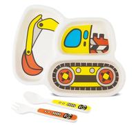 3Pcs Assiette à pour Bébé, Cuillere Dme, Accessoires Bebe, Assiette Bebe Avec 3 Compartiment, Ventouse en Sans Bisphénol A, Passe au Lave-Vaisselle