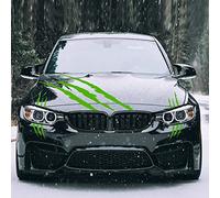 3PCS Autocollant de Capot Pare Choc Voiture Motif Griffe Monstre Sticker Decoratif Pour SUV Camion Véhicules (Vert)