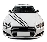 3PCS Autocollant de Capot Pare Choc Voiture Motif Griffe Monstre Sticker Decoratif Pour SUV Camion Véhicules (Noir)