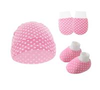 3pcs Baby Hat Mittens Foot Covers Set Soft & Breathable Cotton Fabric Scratch Proof Design Unisexe Infant Essential
